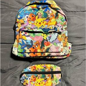 New- Pokémon backpack with pencil case